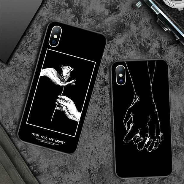 Abstract Art Statue Rose Painted Phone Case