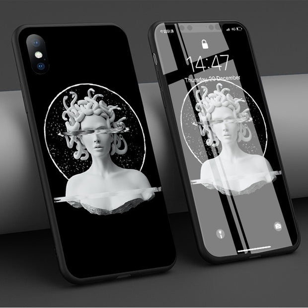 Abstract Art Statue Rose Painted Phone Case