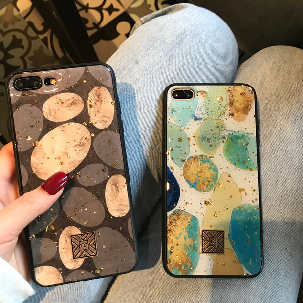 Glitter Gold Marble Case