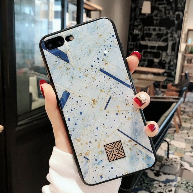 Glitter Gold Marble Case