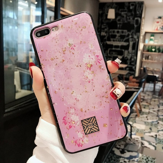 Glitter Gold Marble Case