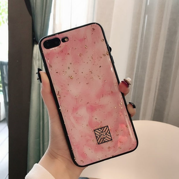 Glitter Gold Marble Case