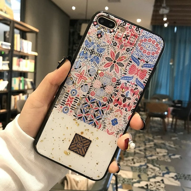 Glitter Gold Marble Case