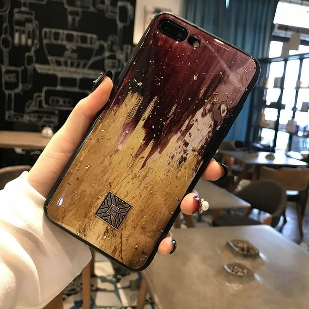 Glitter Gold Marble Case