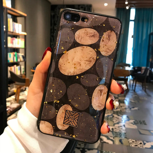Glitter Gold Marble Case