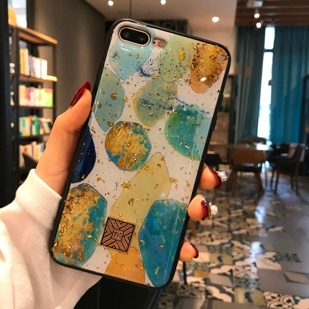 Glitter Gold Marble Case