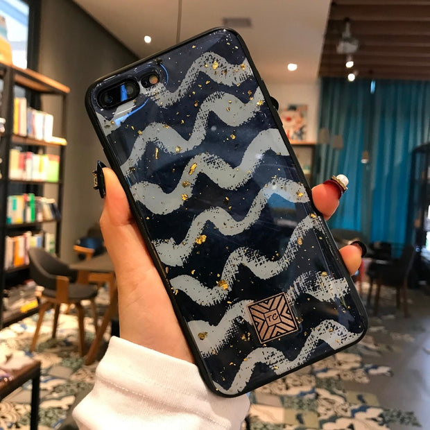 Glitter Gold Marble Case