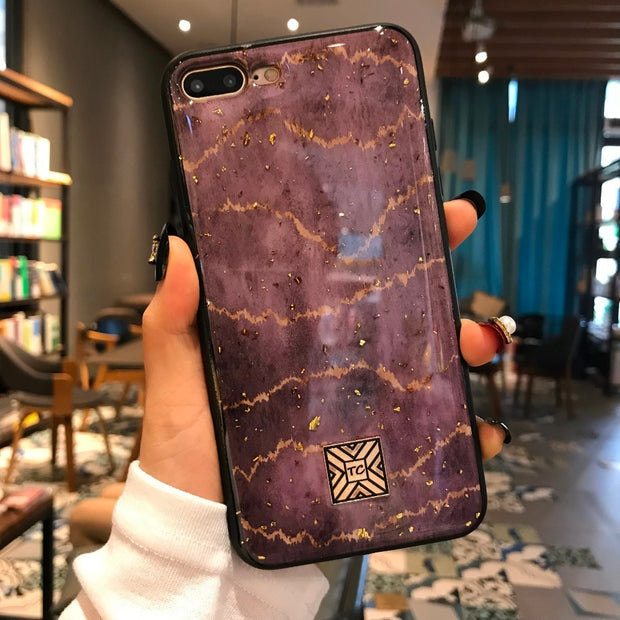 Glitter Gold Marble Case