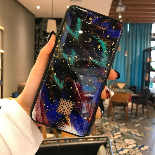 Glitter Gold Marble Case