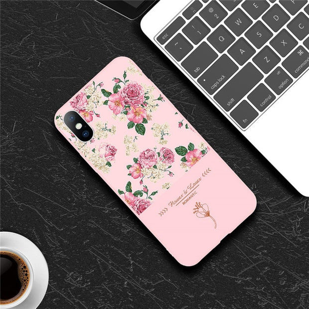 Rose Flower Green Leaves Back Cover
