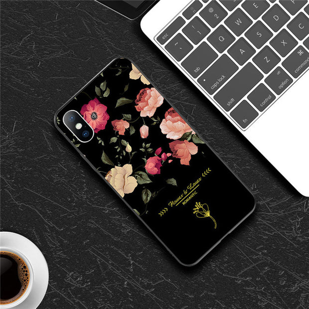 Rose Flower Green Leaves Back Cover