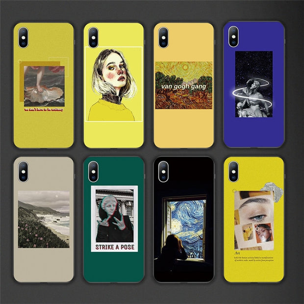 Abstract Art Statue Rose Painted Phone Case