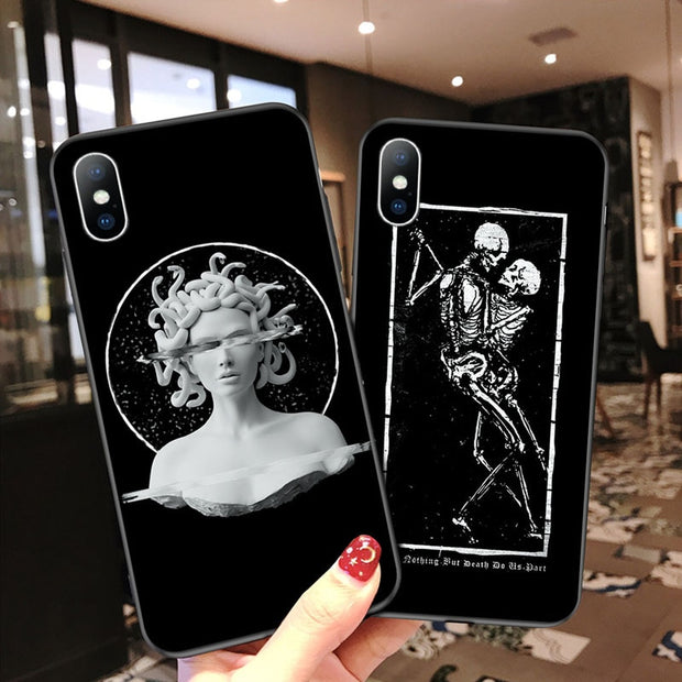 Abstract Art Statue Rose Painted Phone Case