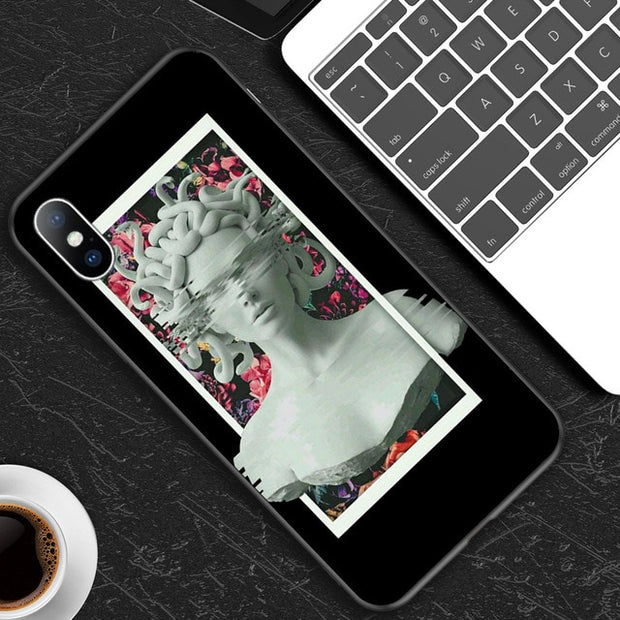 Abstract Art Statue Rose Painted Phone Case