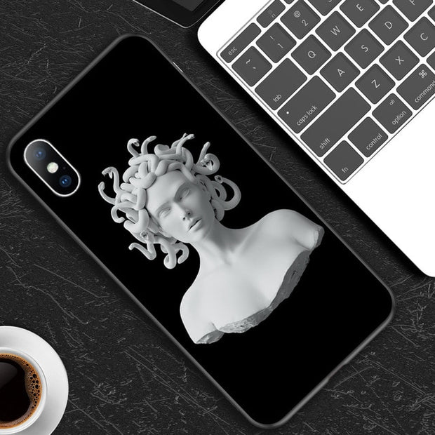 Abstract Art Statue Rose Painted Phone Case