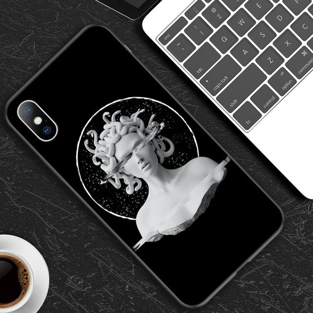 Abstract Art Statue Rose Painted Phone Case
