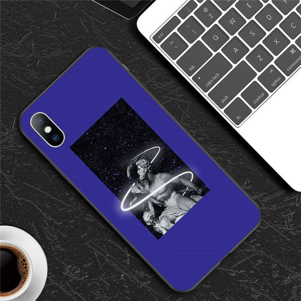 Abstract Art Statue Rose Painted Phone Case