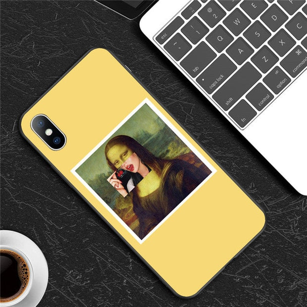 Abstract Art Statue Rose Painted Phone Case