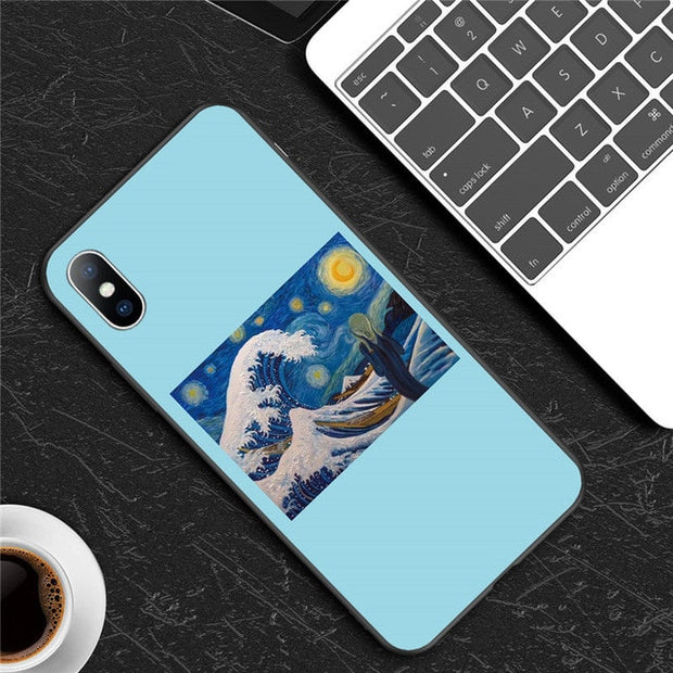 Abstract Art Statue Rose Painted Phone Case