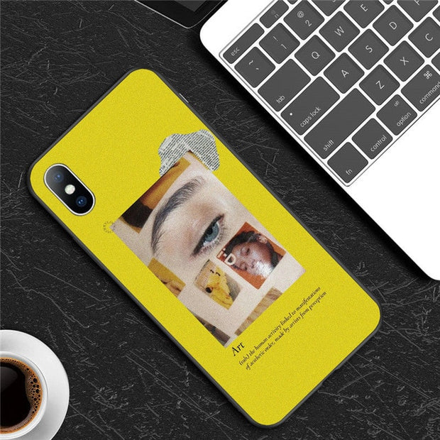 Abstract Art Statue Rose Painted Phone Case