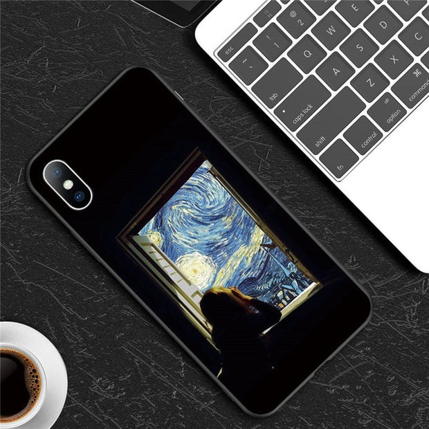 Abstract Art Statue Rose Painted Phone Case