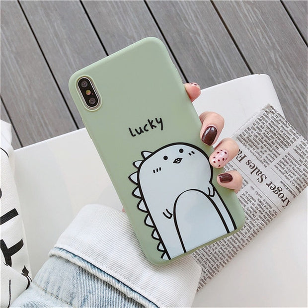Couples Cartoon Dinosaur  Back Cover