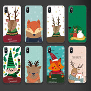 Merry Christmas Cartoon Deer Snowman Phone Case