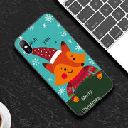 Merry Christmas Cartoon Deer Snowman Phone Case